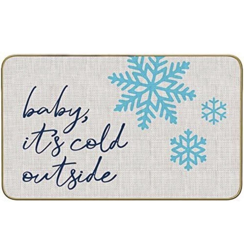 Christmas Baby It's Cold Outside Doormat 17X30”